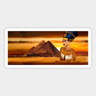 Nefertiti and the Pyramids Sticker